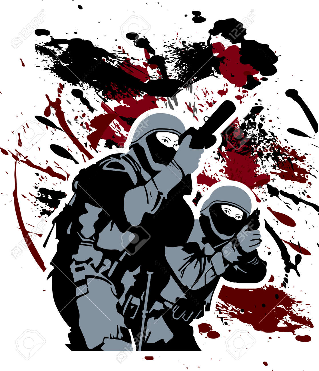 エリート兵士のイラスト素材 ベクタ Image 20014389