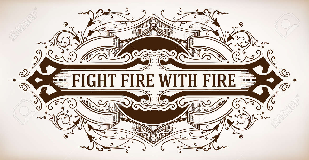 中央のバナーとバロック様式のデザインのイラスト素材 ベクタ Image