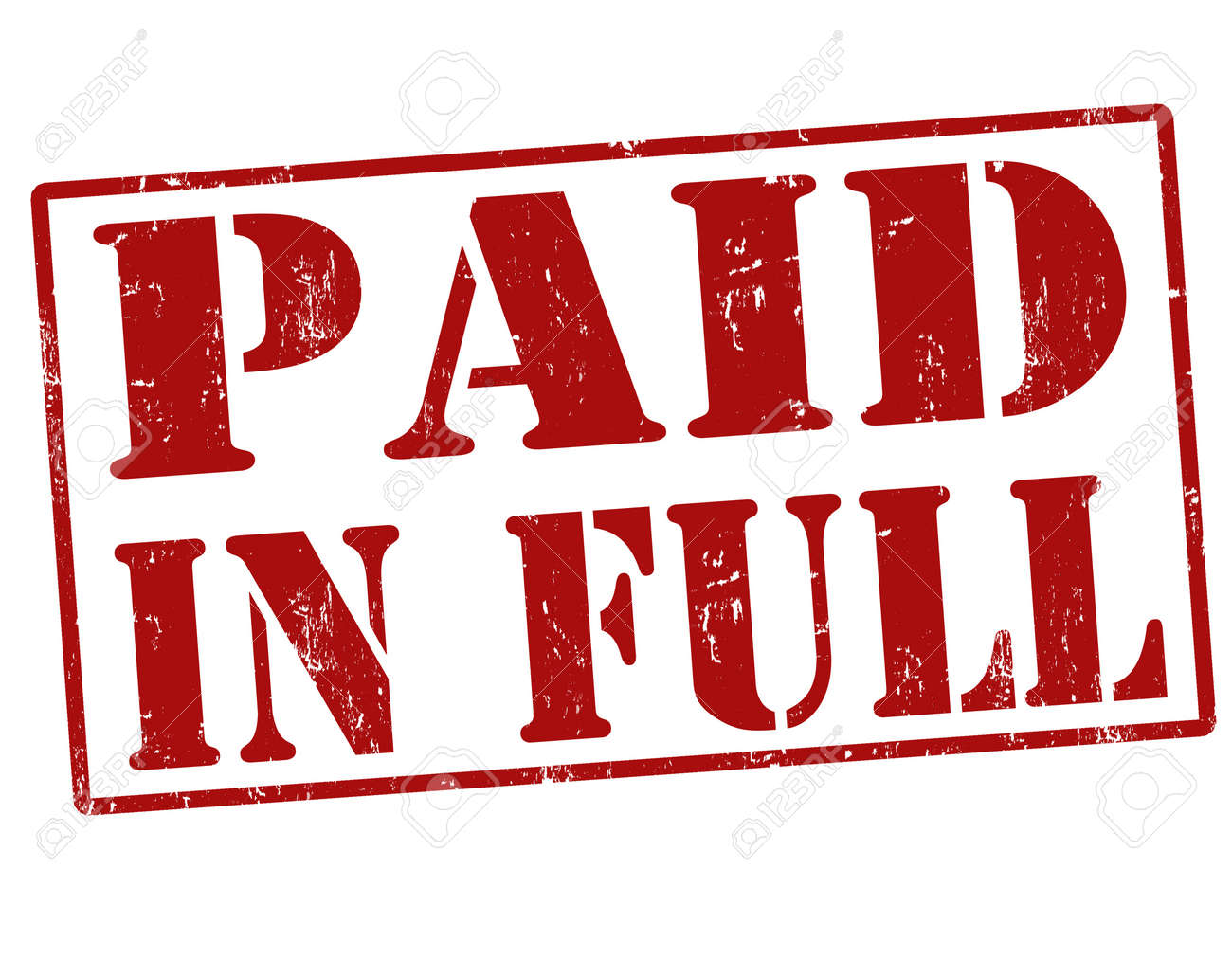 Paid in full red grunge rubber stamp over a white background, illustration - 21215757 Paid in full red grunge rubber stamp over a white background, illustration - 21215757