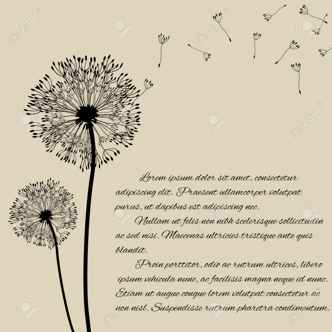 レトロなスタイルの背景 ベクトル イラストに打撃タンポポ コンセプトのイラスト素材 ベクタ Image