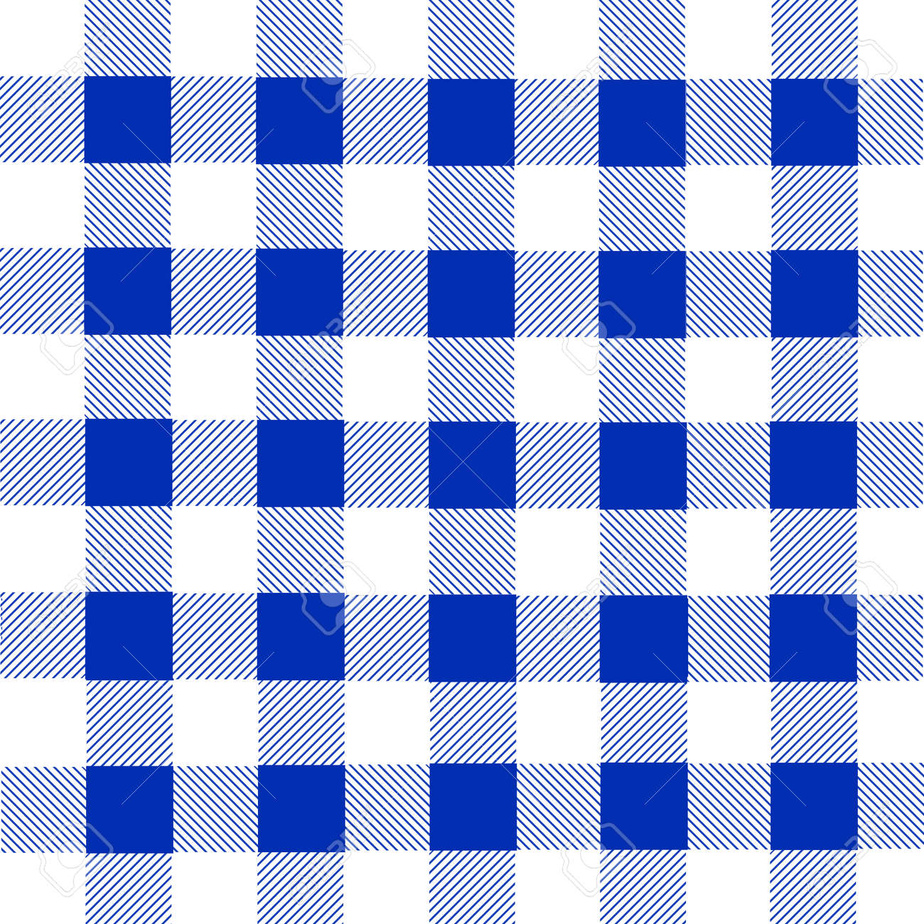 青と白の木こり格子柄のシームレスなパターン ベクトル イラスト のイラスト素材 ベクタ Image
