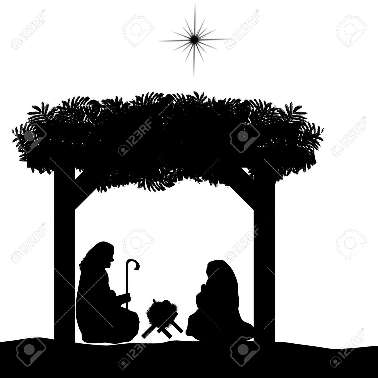 manger silhouette