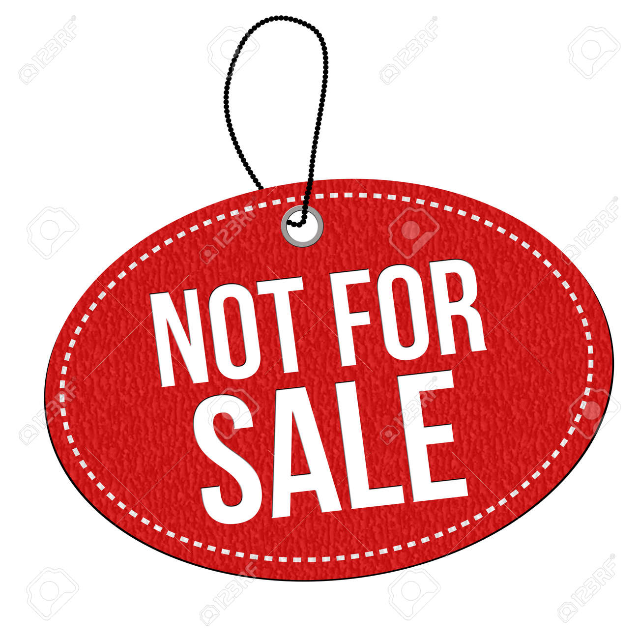 Not For Sale >> Not For Sale Red Leather Label Or Price Tag On White Background Not For Sale >> Not For Sale Red Leather Label Or Price Tag On White Background