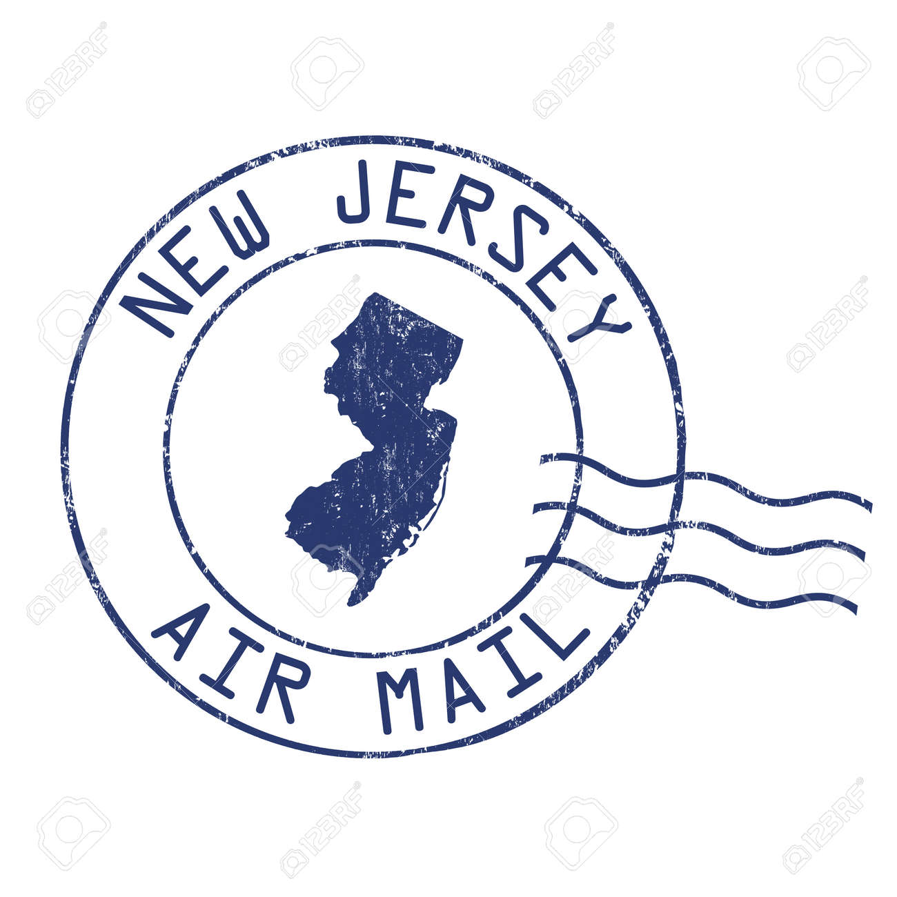 New Jersey Post Office, Air Mail, Grunge Rubber Stamp On White Background,  Vector Illustration Royalty Free SVG, Cliparts, Vectors, and Stock  Illustration. Image 70757904., image size:1300x1300