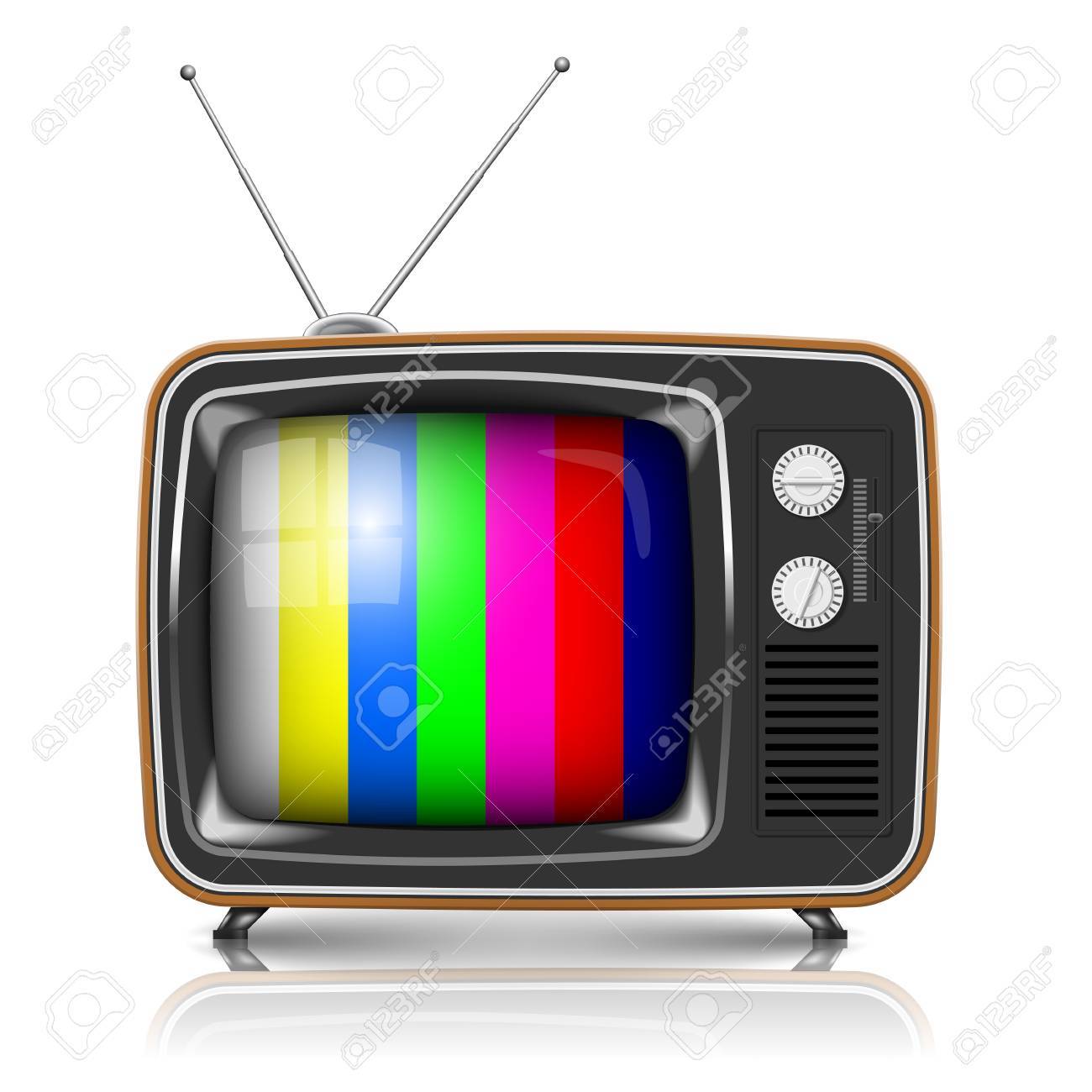 Vector Retro TV with color frame - 87226583 Vector Retro TV with color frame - 87226583