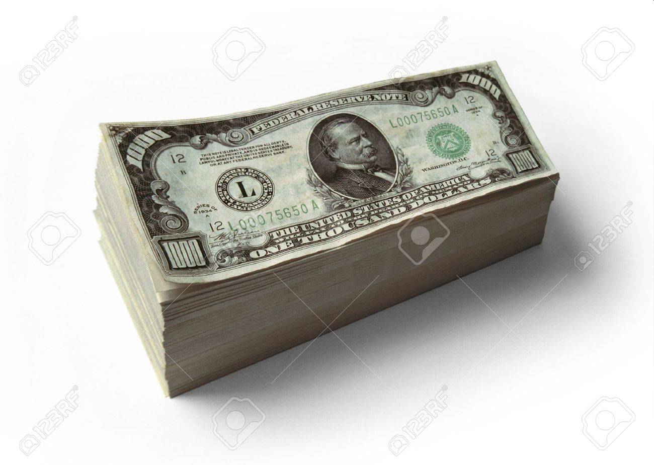 stack of real 1000 dollar bills stock photo picture and royalty