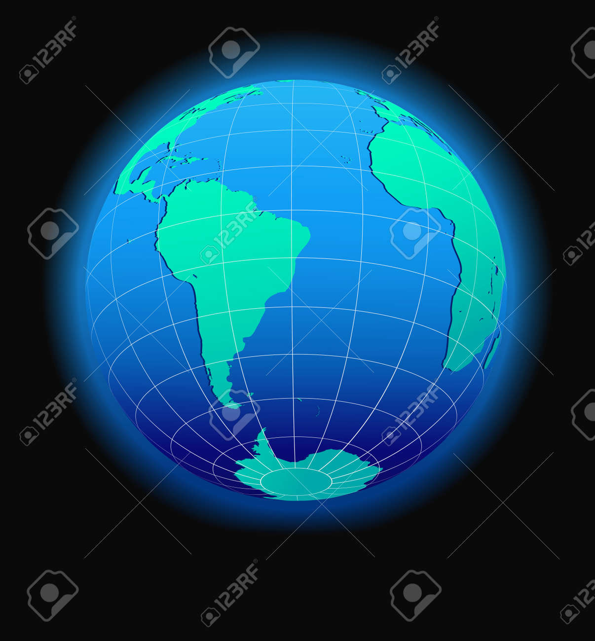 south america and africa global world in space map icon of the world form space