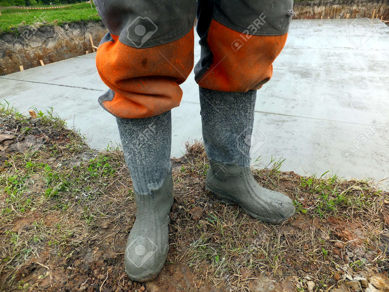 rubber boots for cement work