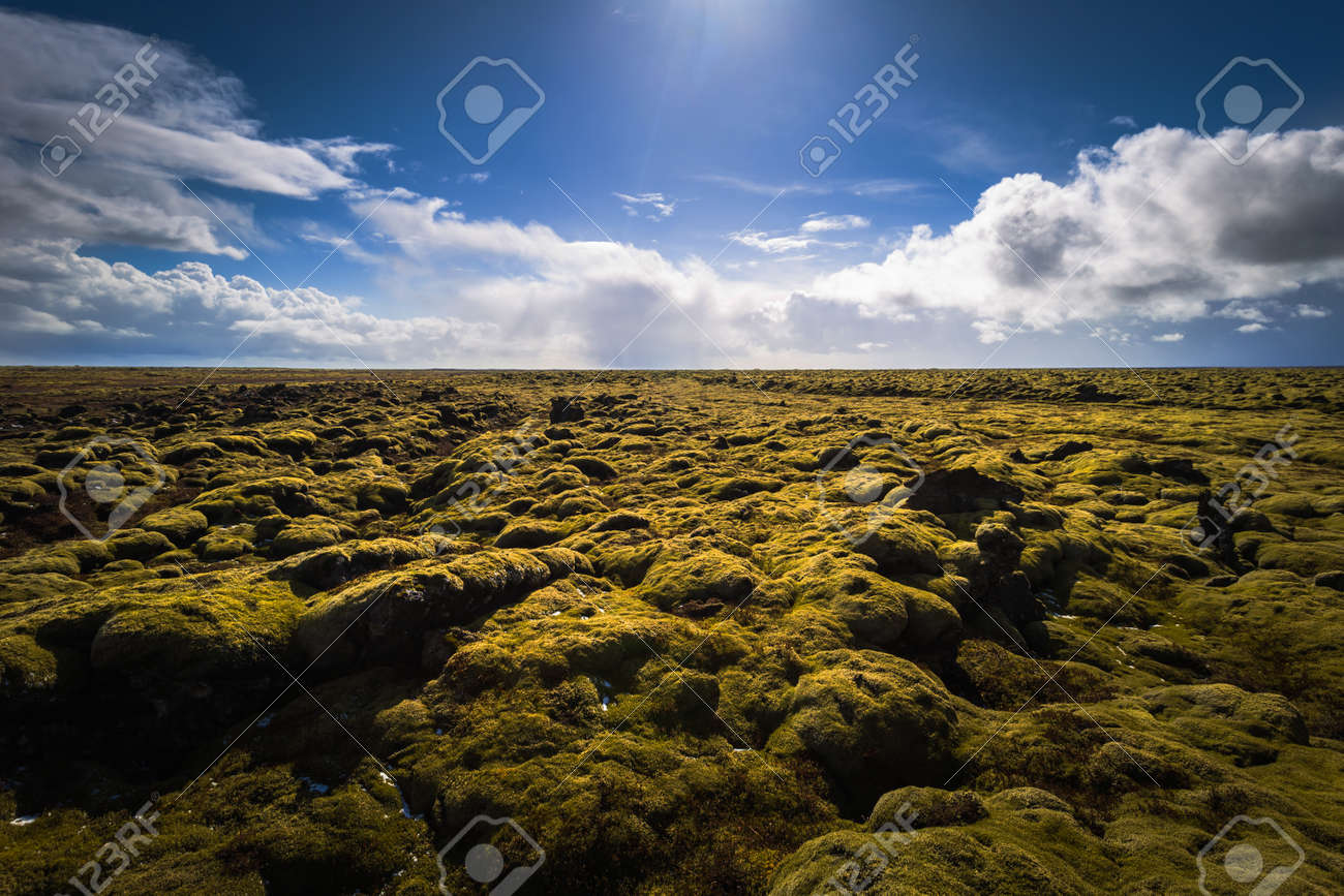 icelandic wilderness may 05 2018 wild volcanic landscape stock