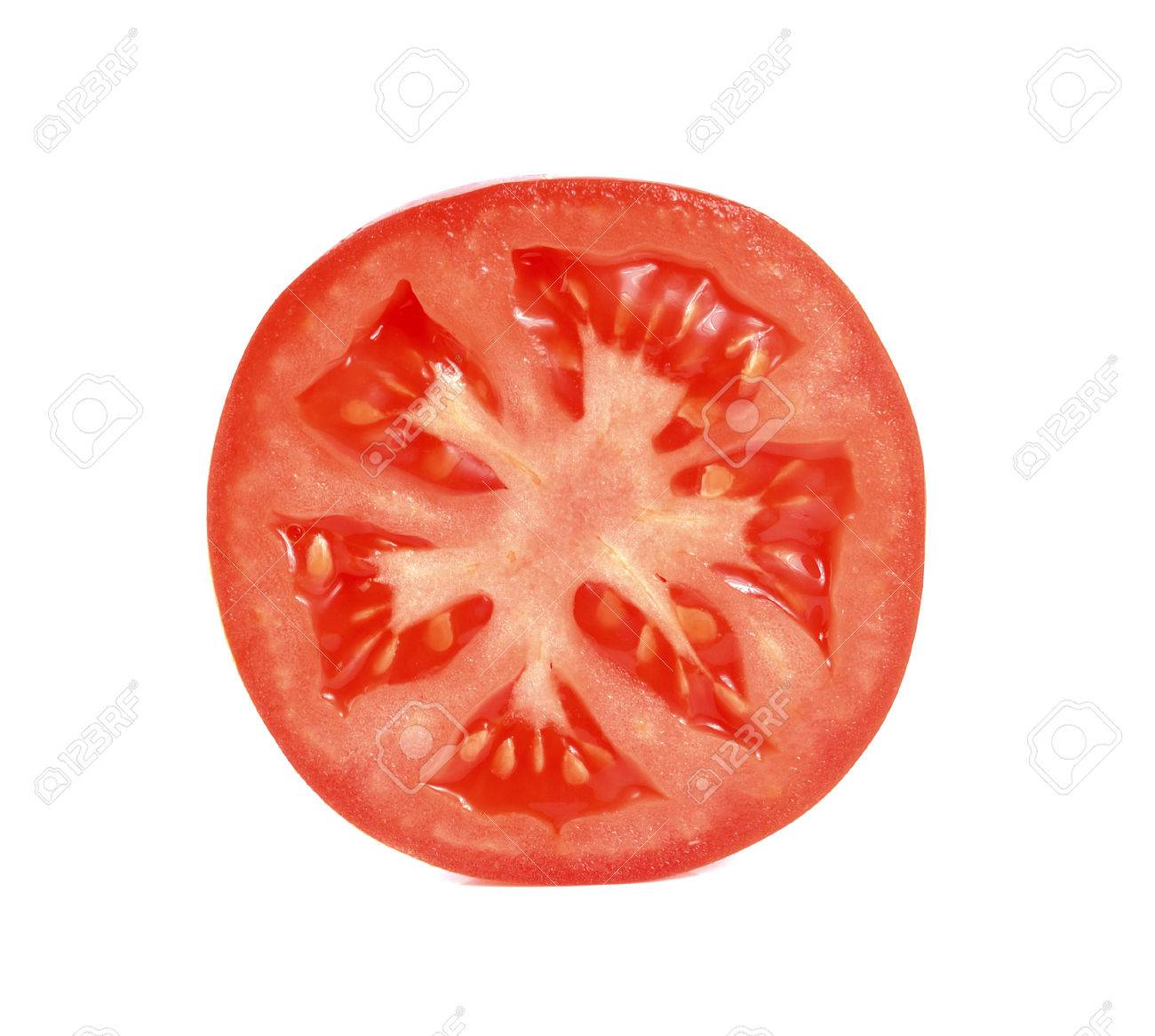 tomato slice isolated on