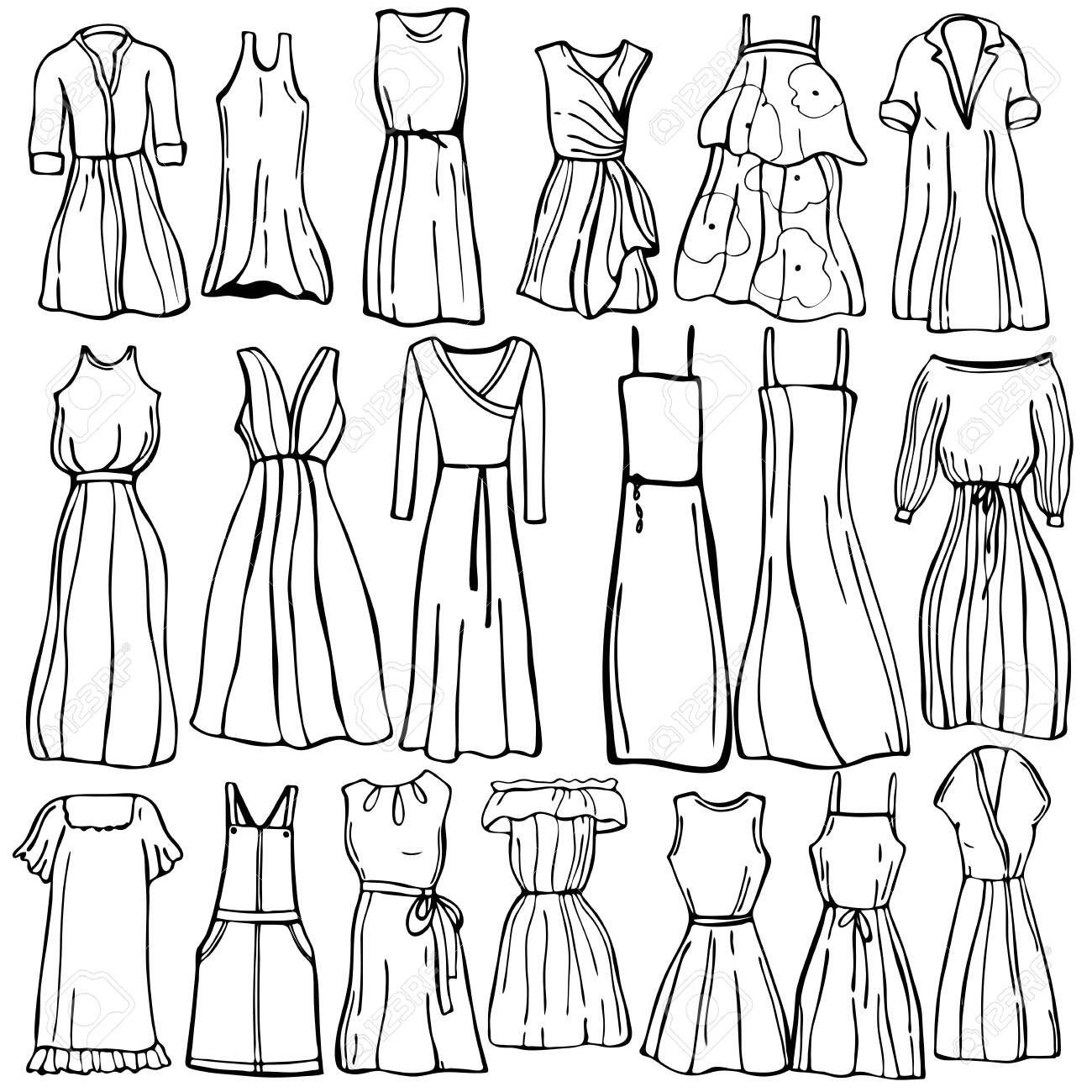 summer clothes sketch