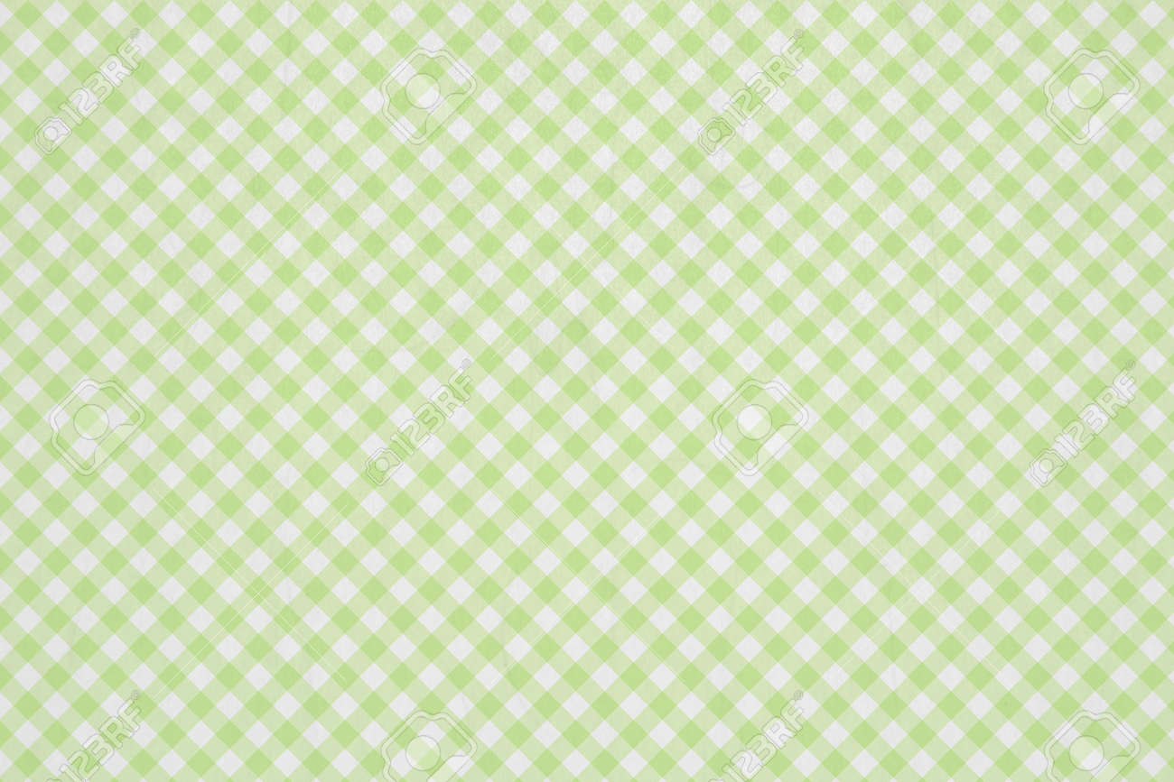 伝統的な紙テクスチャ 緑チェック柄 の写真素材 画像素材 Image