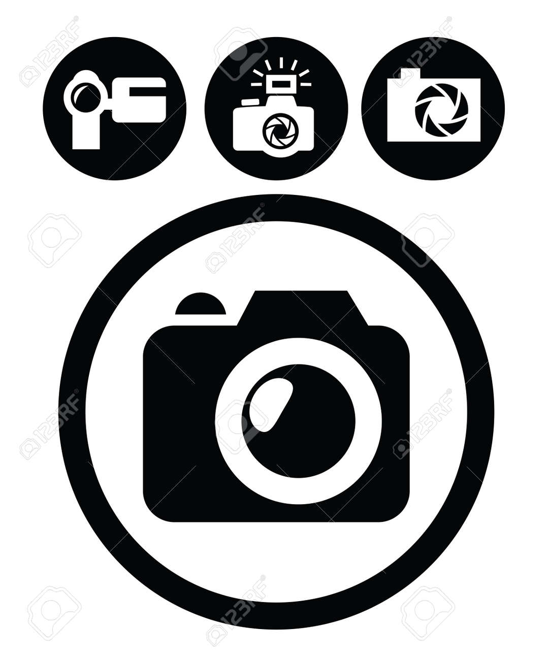 Iconos De La Camara Ilustraciones Vectoriales Clip Art Vectorizado Libre De Derechos Image