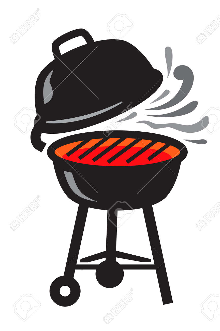 Vector Black BBQ Grill Icons On White Background Royalty Free SVG, Cliparts,  Vectors, and Stock Illustration. Image 52985260., image size:865x1300