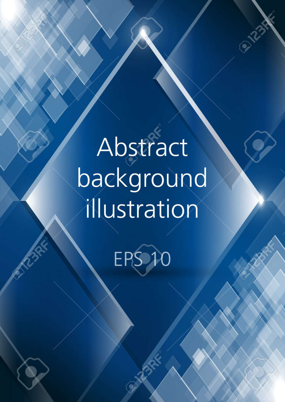 Abstract shining rectangles blue vector background - 14515932 Abstract shining rectangles blue vector background - 14515932
