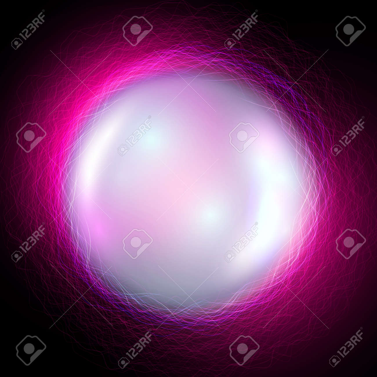 Vector magic ball on purple waves background - 14515947 Vector magic ball on purple waves background - 14515947