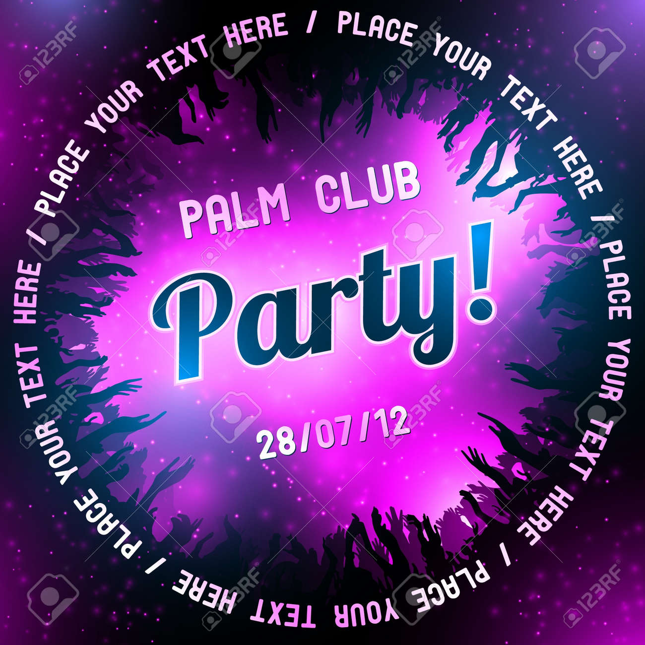 Pink Party flyer vector template - 14580913 Pink Party flyer vector template - 14580913