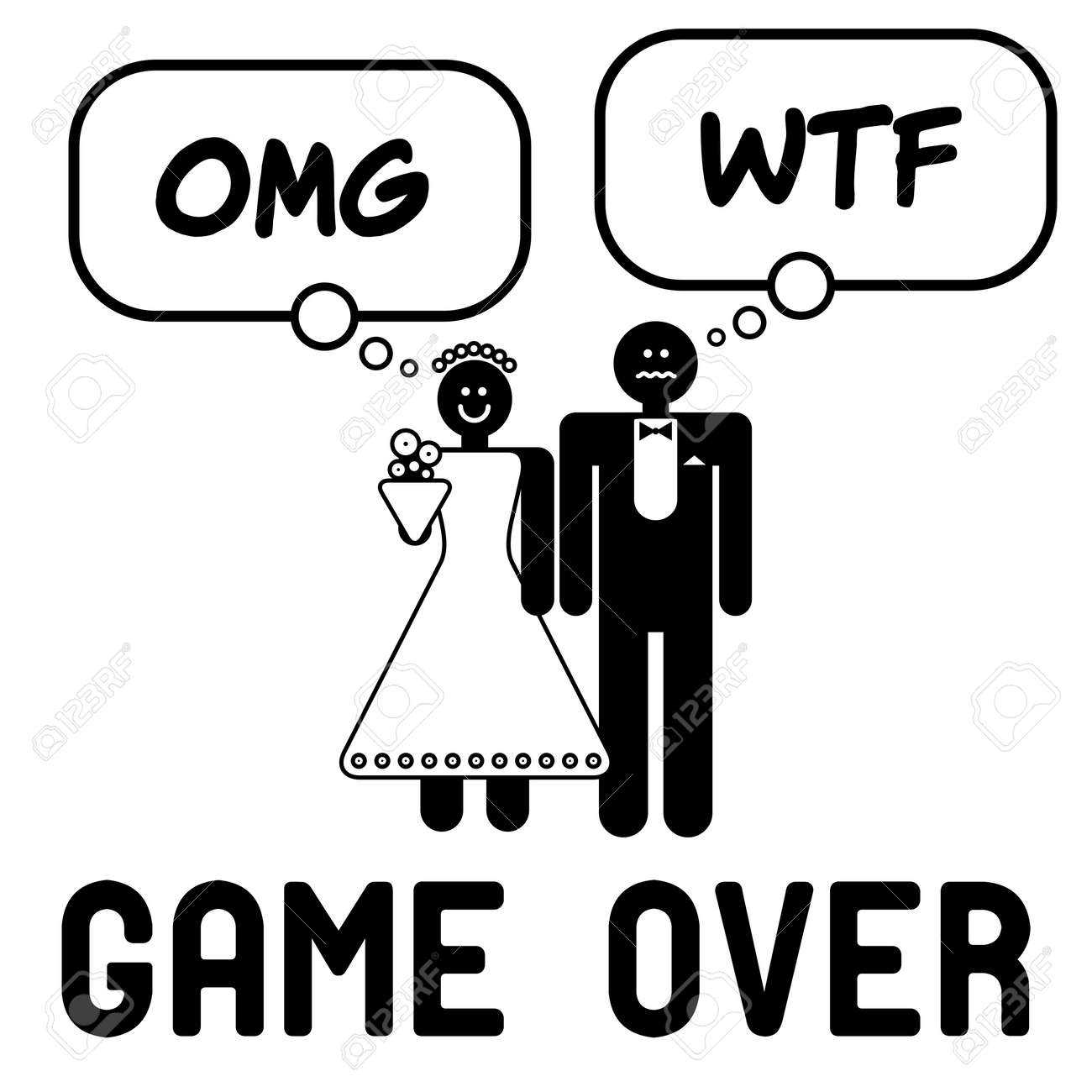 funny wedding symbol with