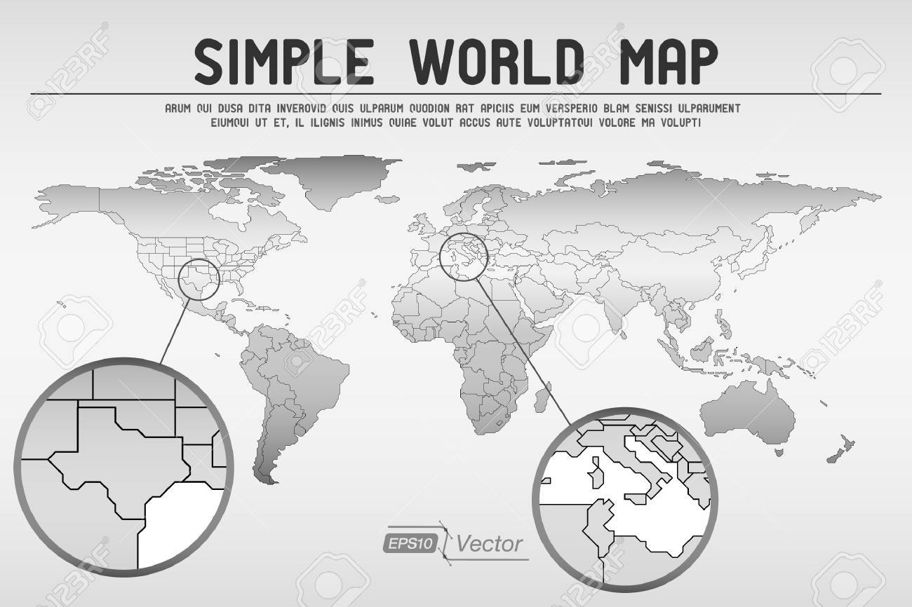 abstract simple world map design stock vector 20236273
