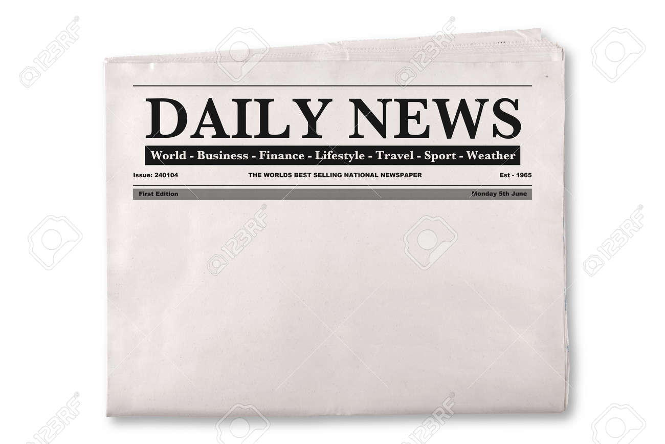 mock up of a blank daily newspaper with empty space to add your free add paper