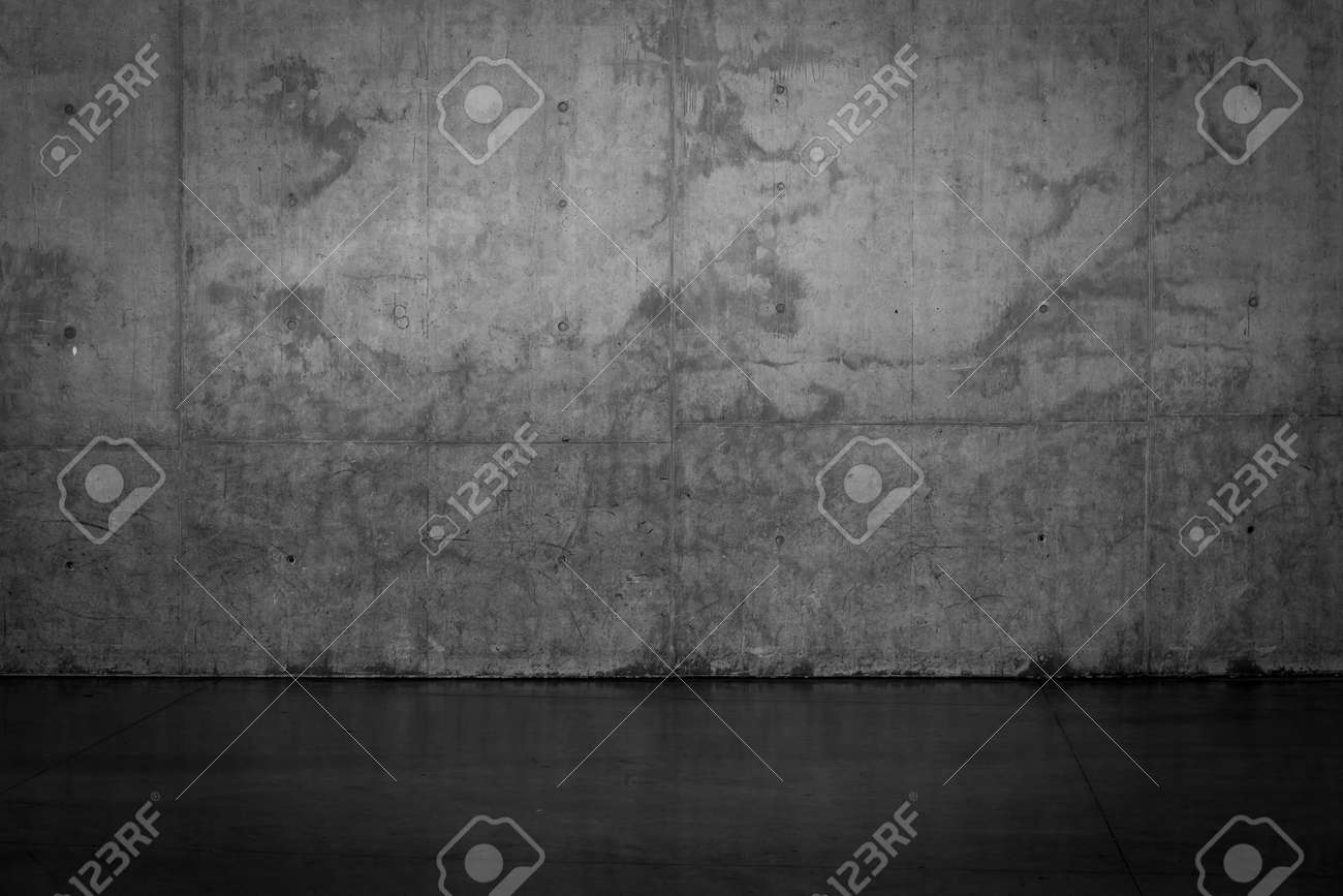 Grungy dark concrete wall and wet floor for background texture - 47949948 Grungy dark concrete wall and wet floor for background texture - 47949948