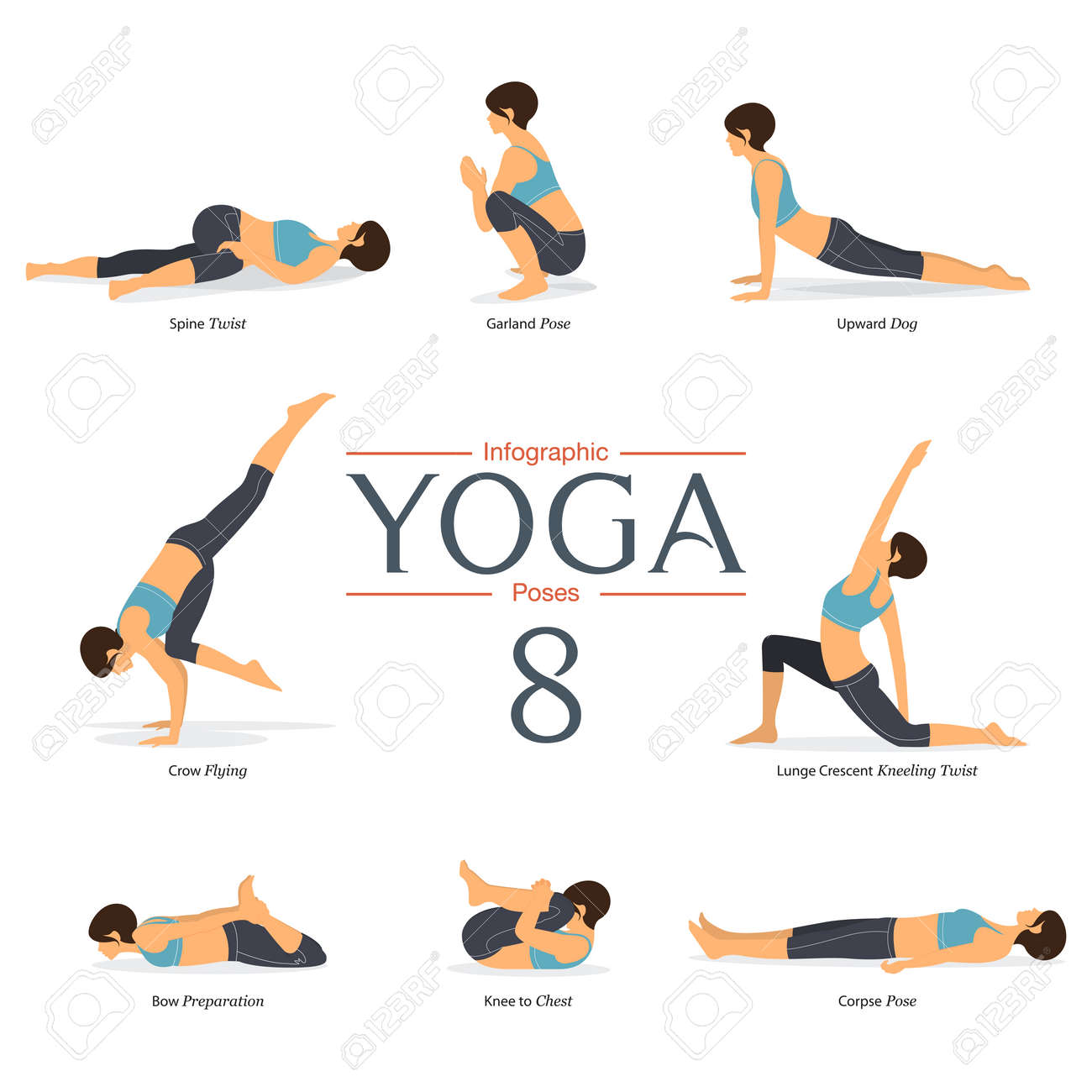 Yoga Poses fort Beginners Infographic | Get Inspired! | Ana Heart Blog