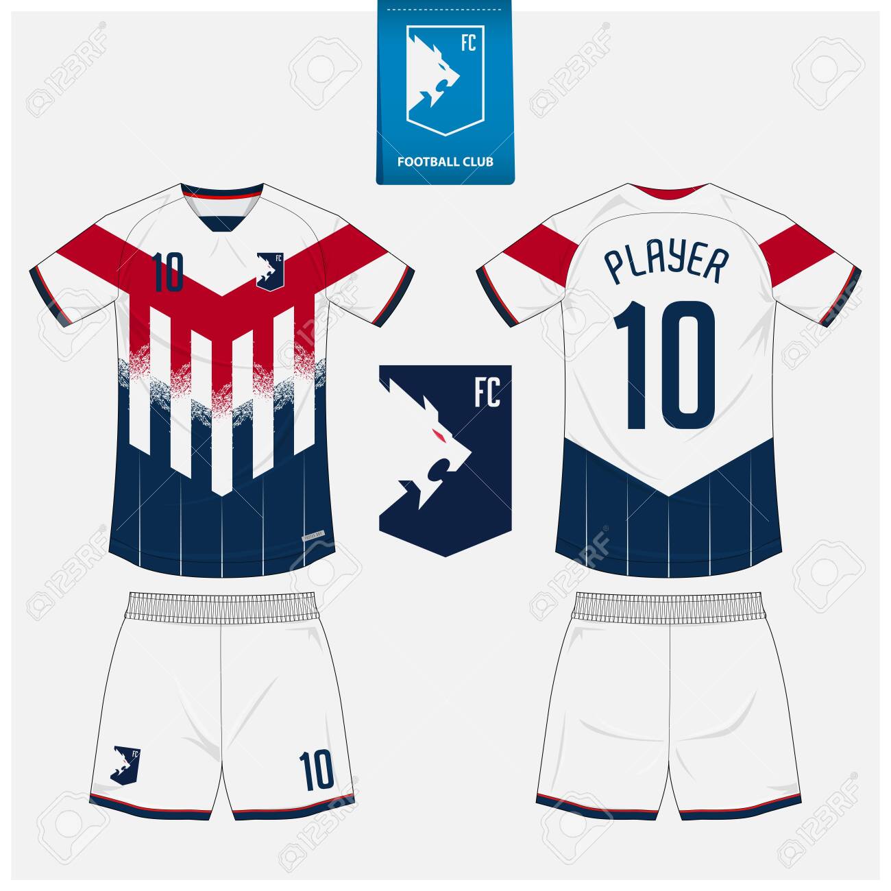 Download Soccer Jersey Or Football Kit Mockup Template Design For Sport Royalty Free Cliparts Vectors And Stock Illustration Image 145870674