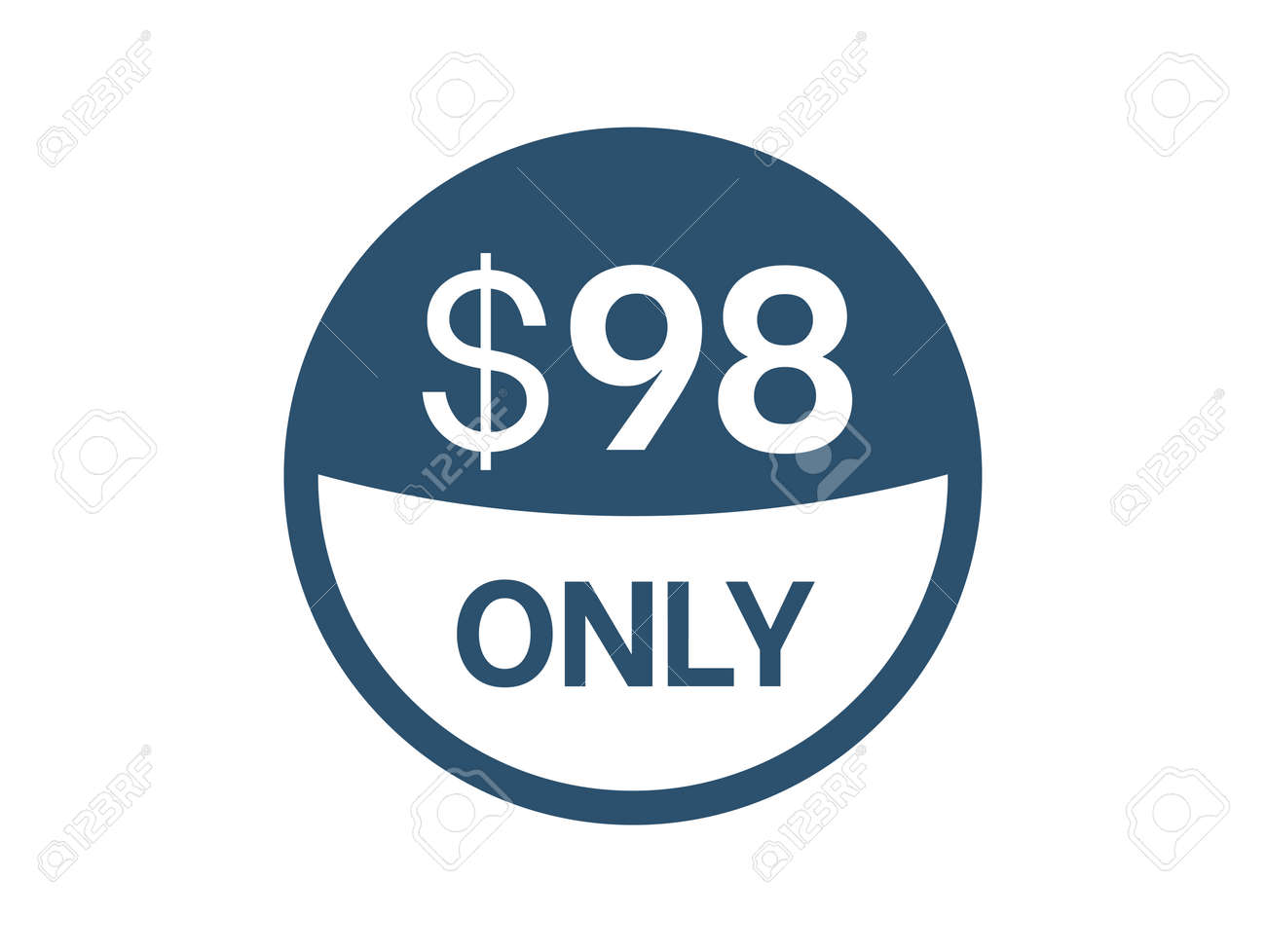 $98 달러 가격 아이콘입니다. 98달러 가격표 로열티 무료 사진, 그림, 이미지 그리고 스톡포토그래피. Image 159401060