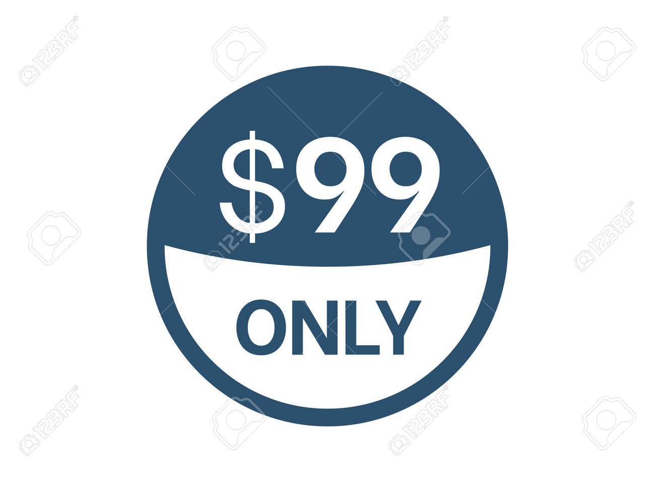 99ドルの価格アイコン。 99米ドルの値札のイラスト素材・ベクター Image 159006140