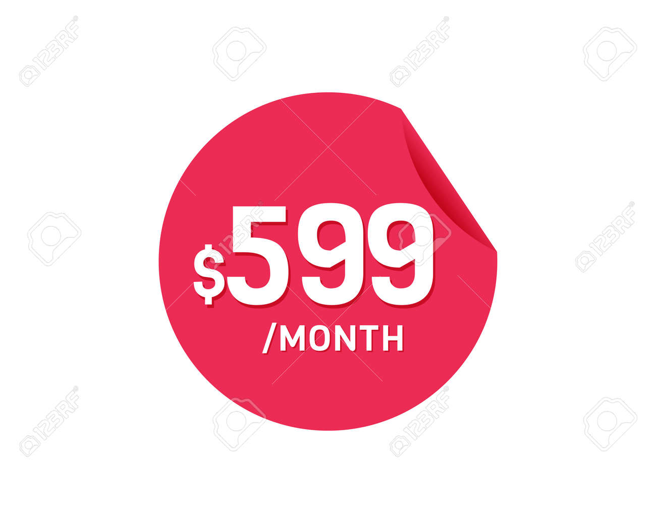$599 Dollar Month. 599 USD Monthly Sticker Royalty Free SVG, Cliparts,  Vectors, and Stock Illustration. Image 164120873.