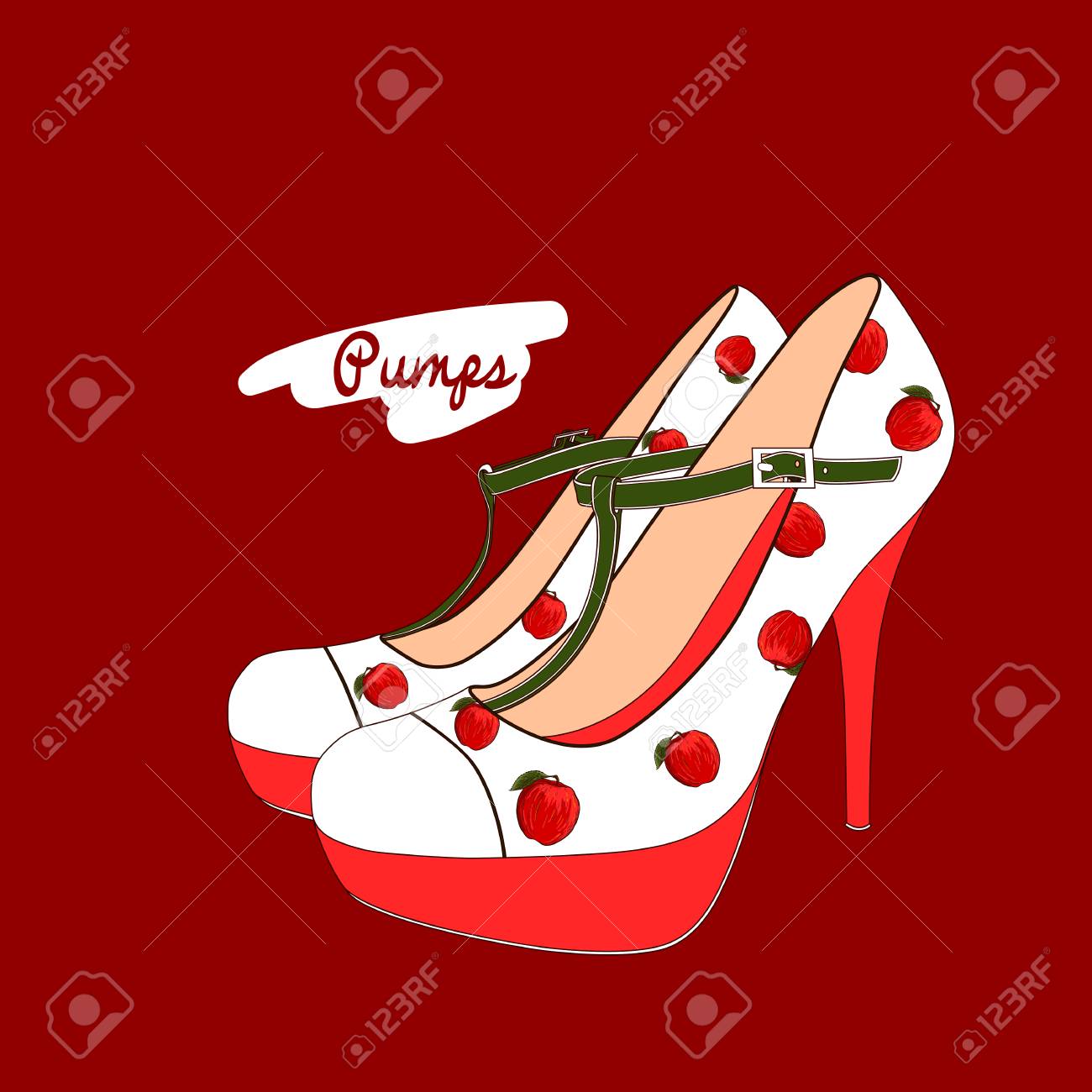 patterned high heels