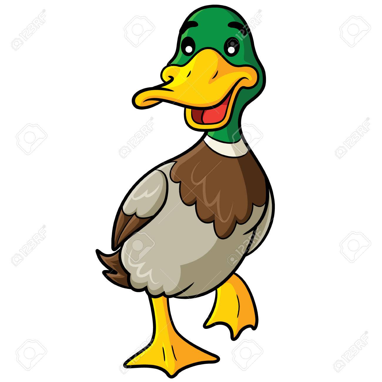 Illustration Of Cute Cartoon Duck Royalty Free Cliparts Vectors And Stock Illustration Image