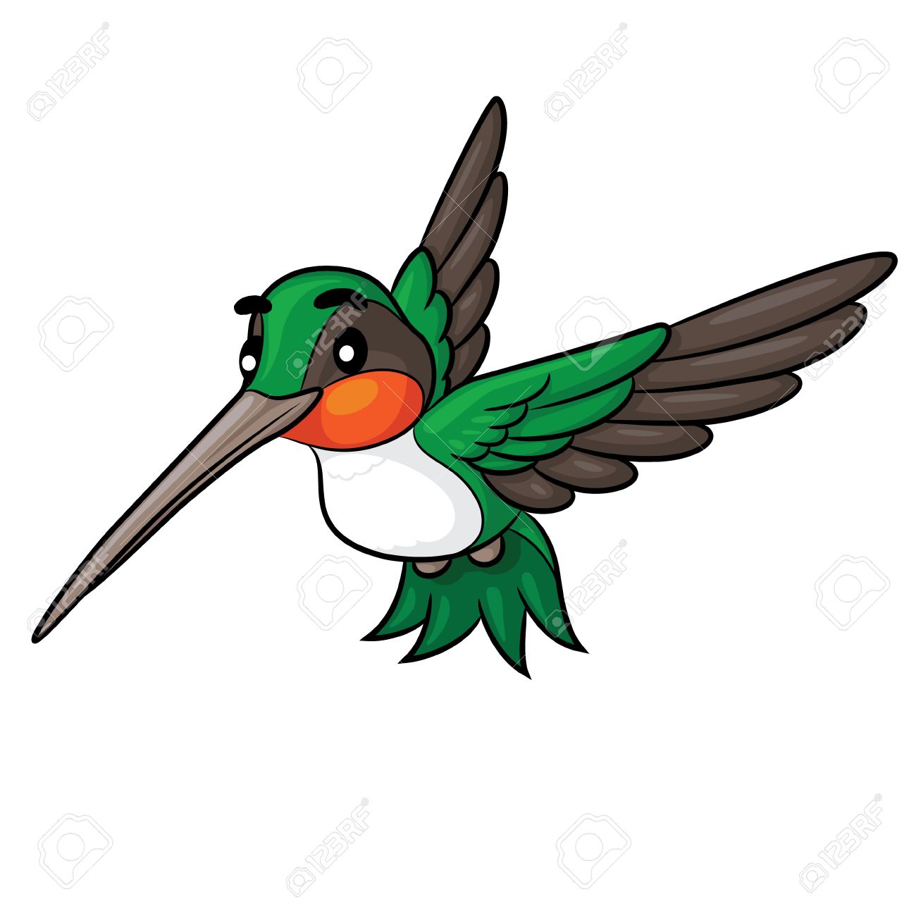 Illustration Of Cute Cartoon Hummingbird Royalty Free Cliparts Vectors And Stock Illustration Image 60383767
