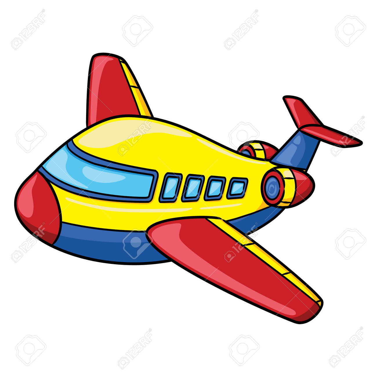 Illustration Of Cute Cartoon Of Airplane. Royalty Free SVG, Cliparts,  Vectors, and Stock Illustration. Image 193759054., image size:1300x1300