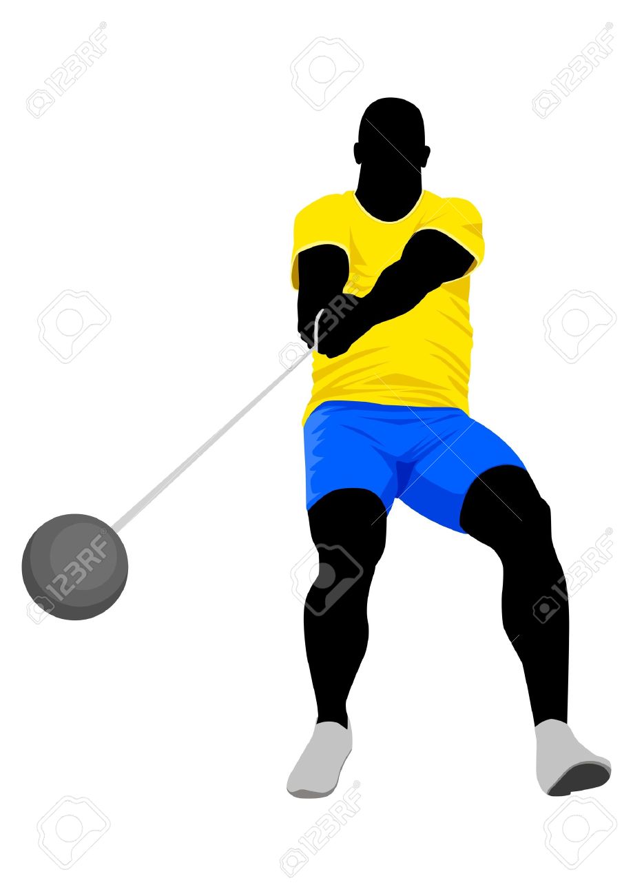 ハンマー投げのイラスト素材 ベクタ Image