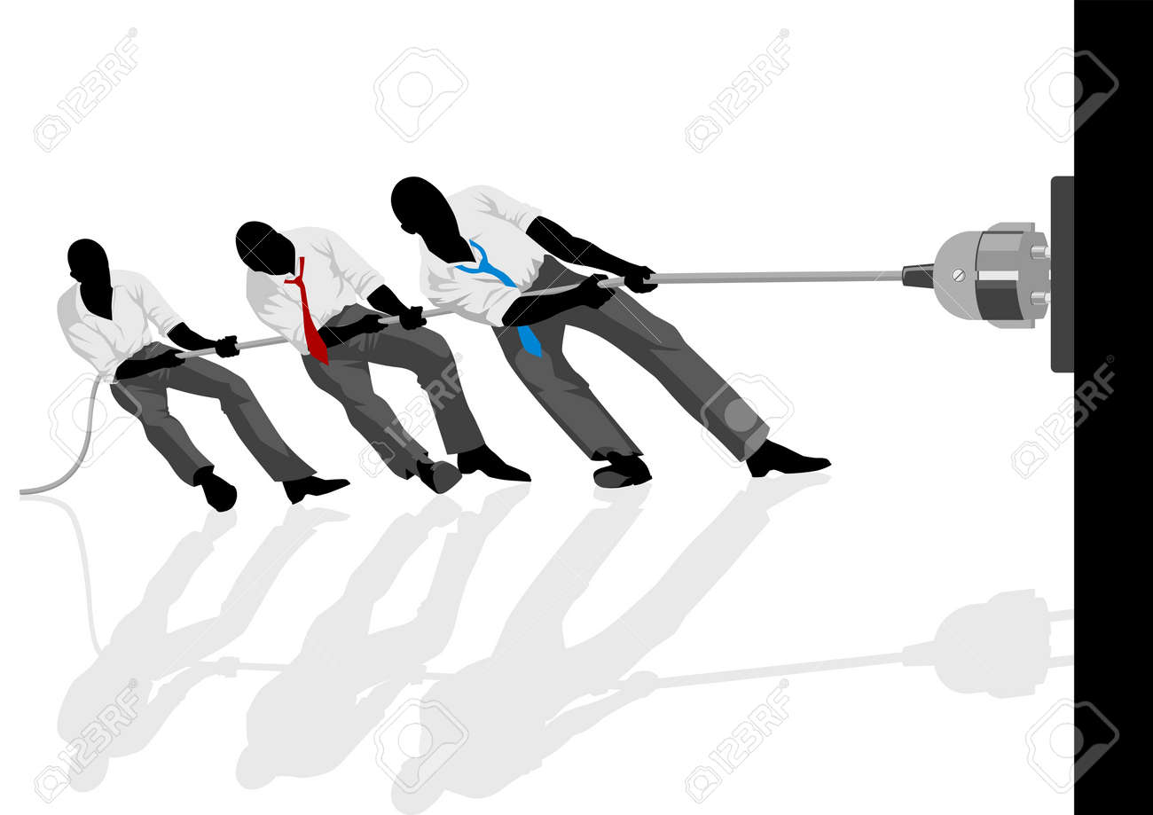 男性プラグを抜くのベクトル イラストのイラスト素材 ベクタ Image