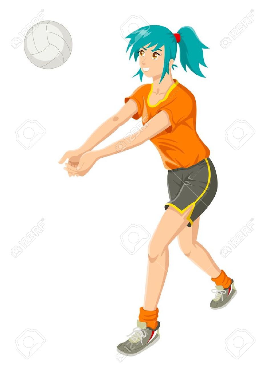 dibujos de voley animado