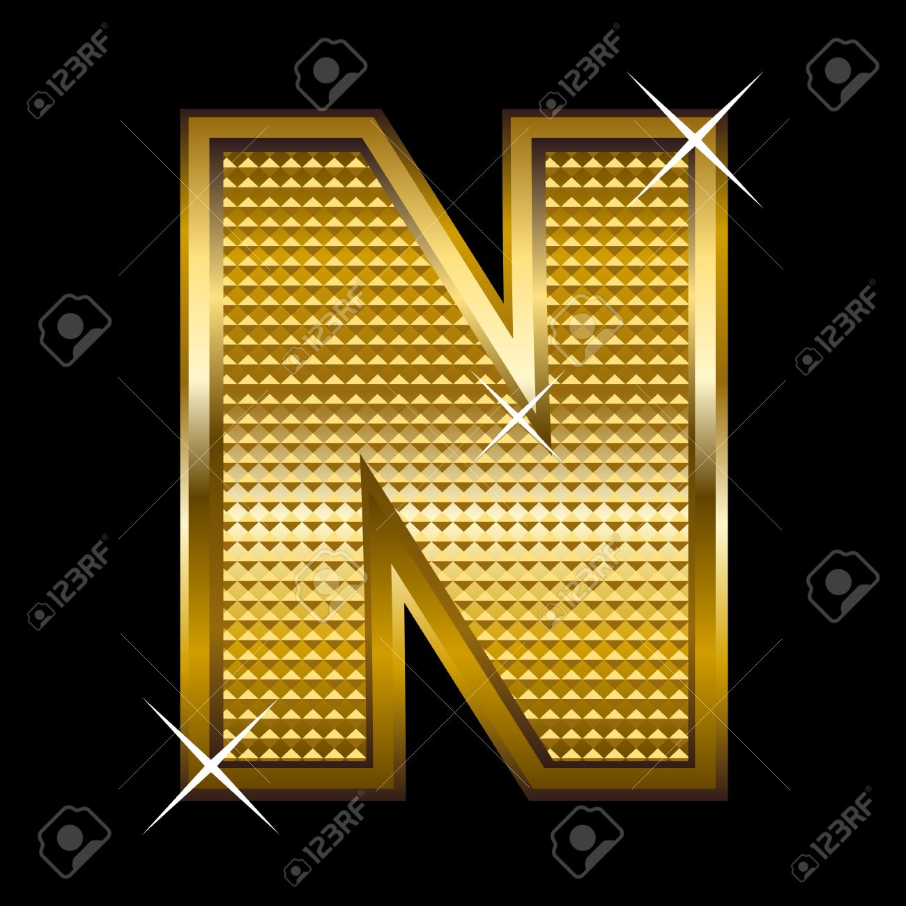 Golden Font Type Letter N Royalty Free SVG, Cliparts, Vectors, and Stock  Illustration. Image 14512844.