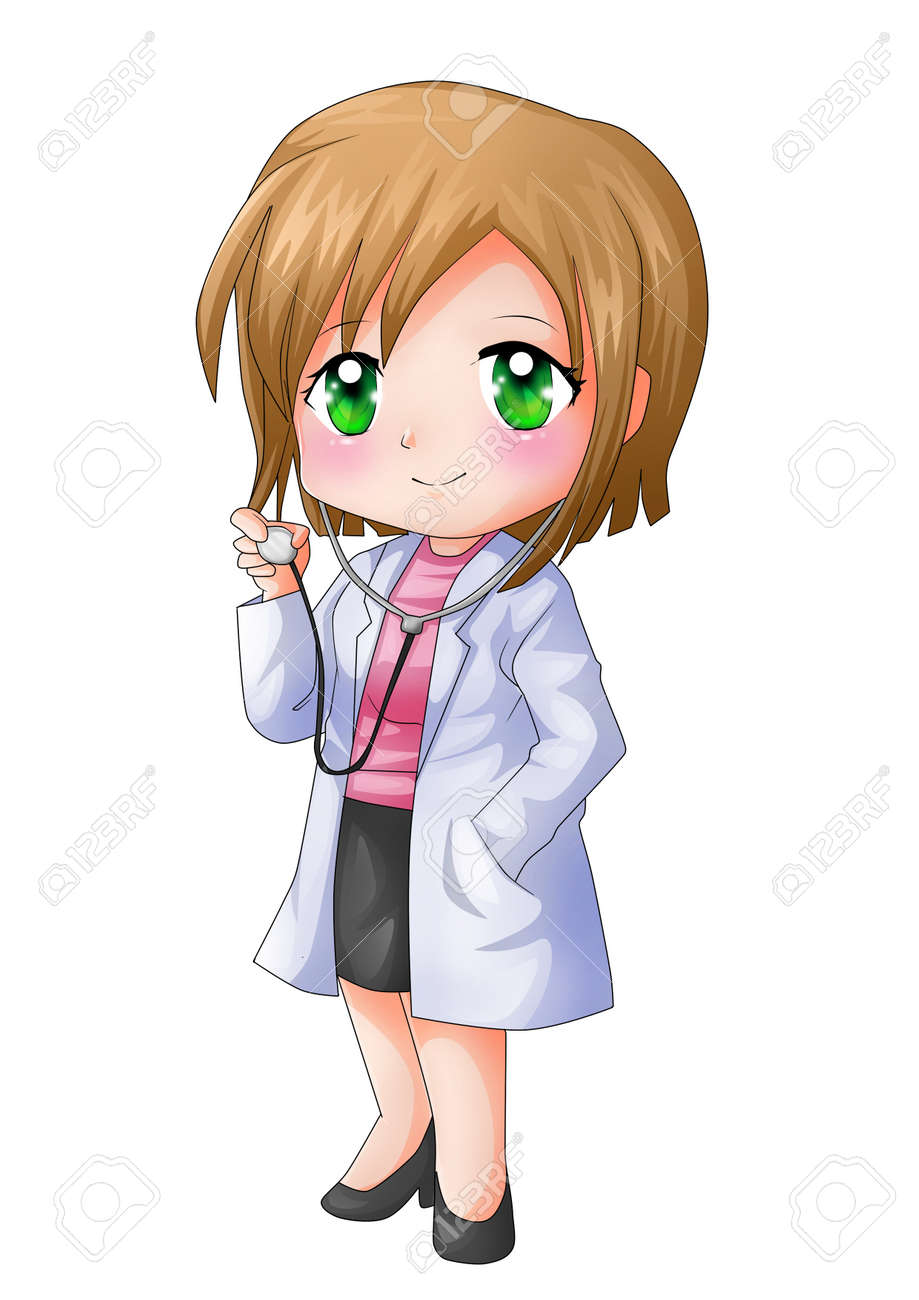 医者のかわいい漫画イラスト の写真素材 画像素材 Image