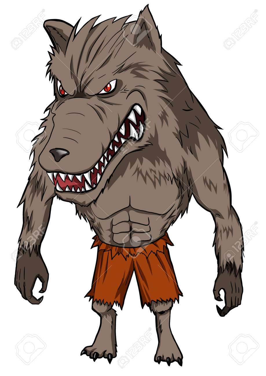 狼の漫画イラスト の写真素材 画像素材 Image 23572586