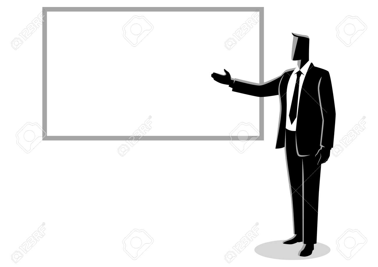 ホワイトボードでプレゼンテーションを行うビジネスマンのビジネスベクトルイラスト のイラスト素材 ベクタ Image ホワイトボードでプレゼンテーションを行うビジネスマンのビジネスベクトルイラスト のイラスト素材 ベクタ Image