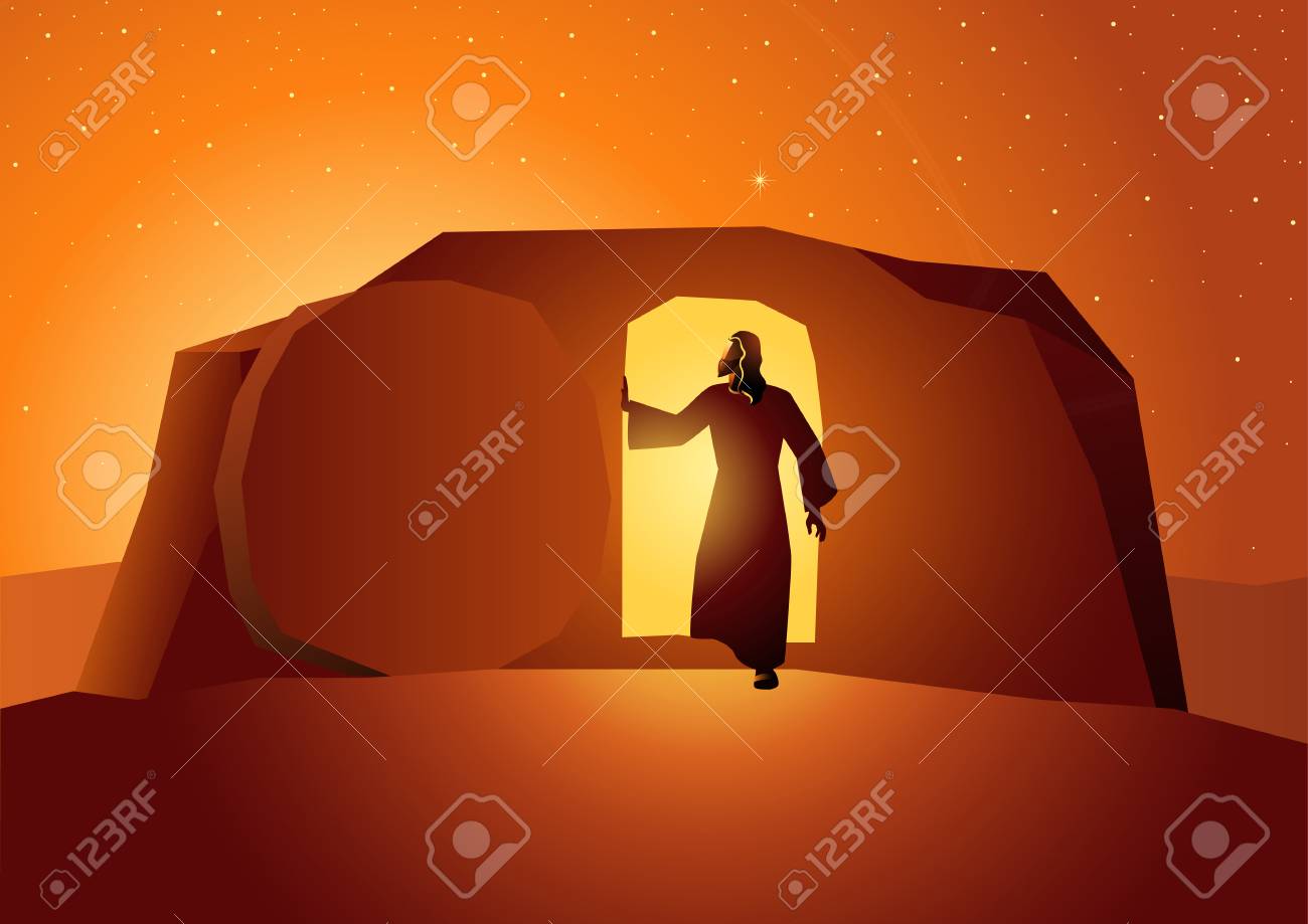 Biblical vector illustration series, the resurrection of Jesus or resurrection of Christ - 103996425 Biblical vector illustration series, the resurrection of Jesus or resurrection of Christ - 103996425
