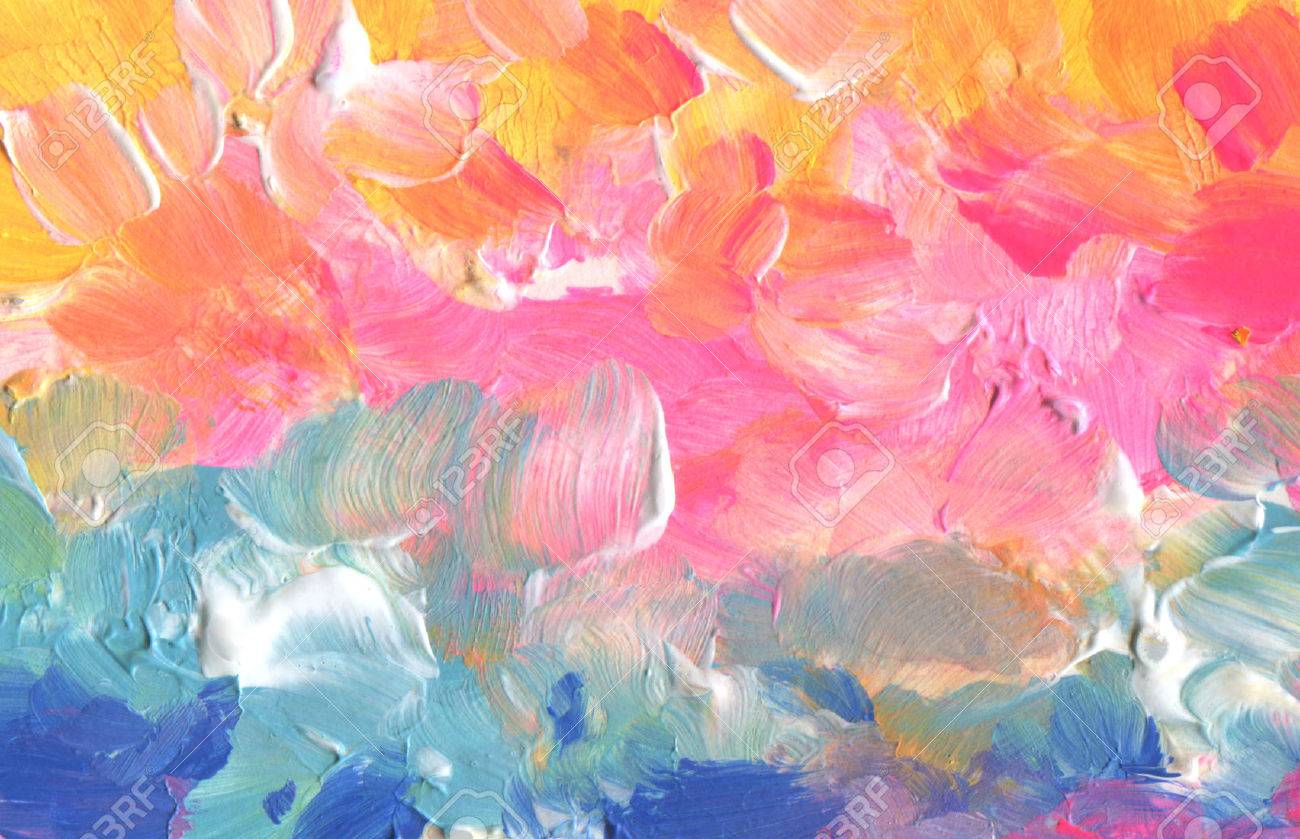 Abstract Acrylic And Watercolor Painted Background Texture Paper