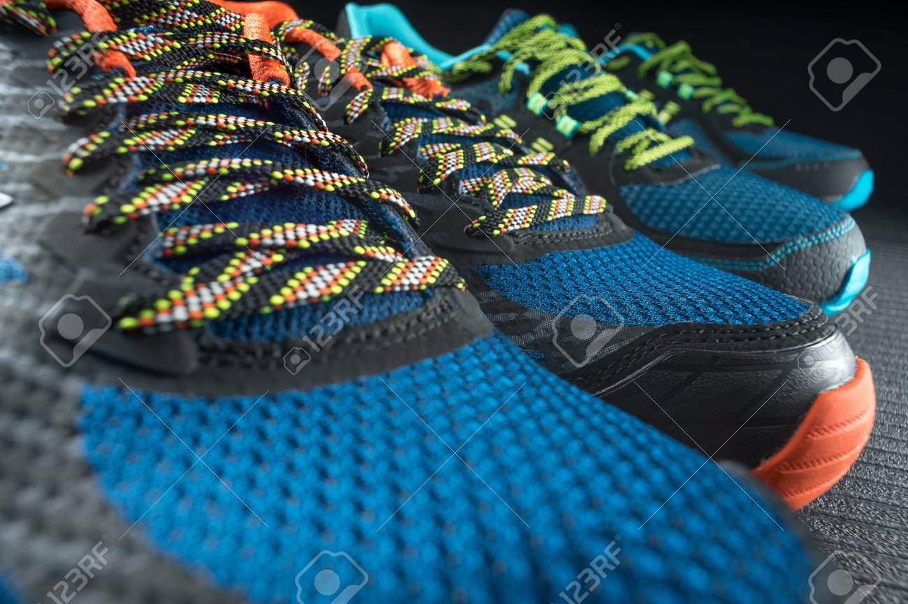 colourful running shoes