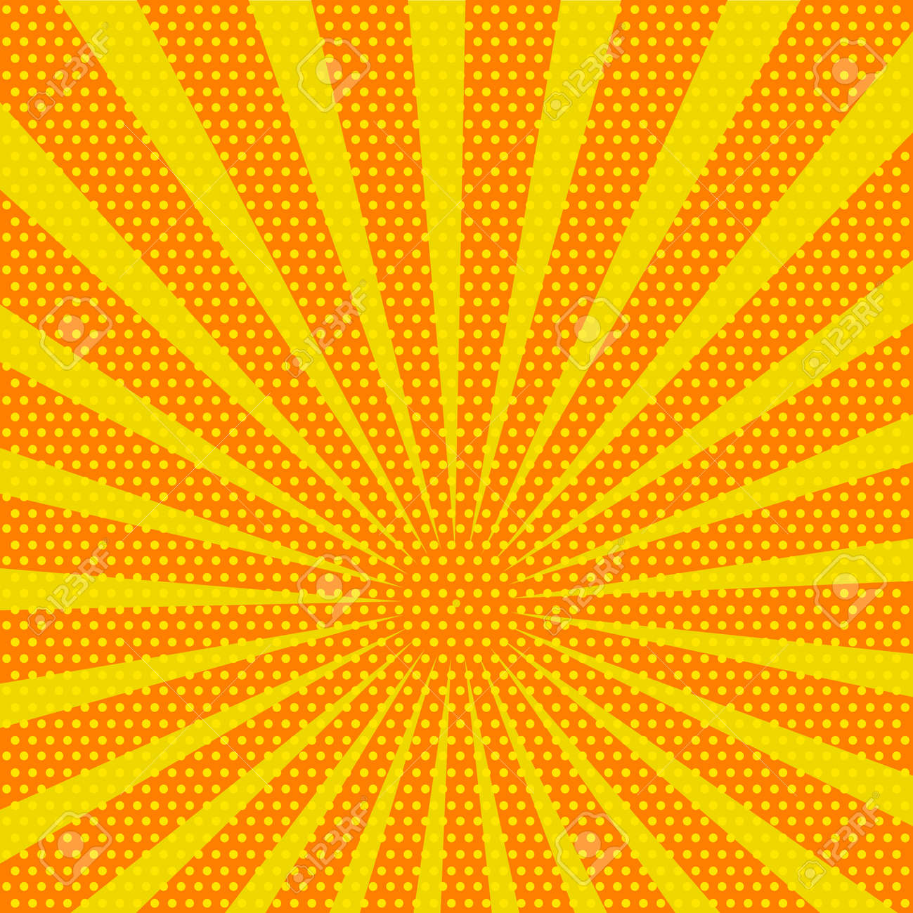 Yellow And Orange Colored Back Pop Art Style Background Backdrop