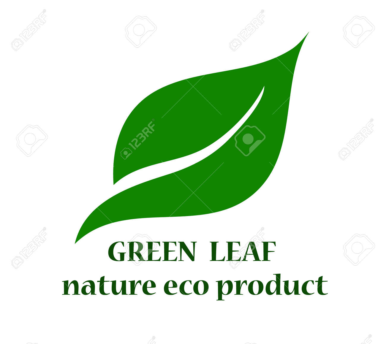 green leaf bio eco organic logo design template vector illustration green leaf template