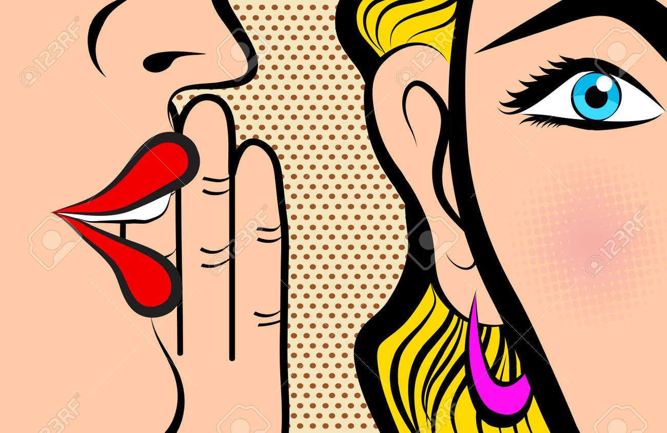 ピンクの頬 噂 口コミコンセプトベクトルイラストで耳の秘密にささやくレトロなポップアートスタイルコミックスタイルブックパネルゴシップガール のイラスト素材 ベクタ Image ピンクの頬 噂 口コミコンセプトベクトルイラストで耳の秘密にささやくレトロなポップアートスタイルコミックスタイルブックパネルゴシップガール のイラスト素材 ベクタ Image