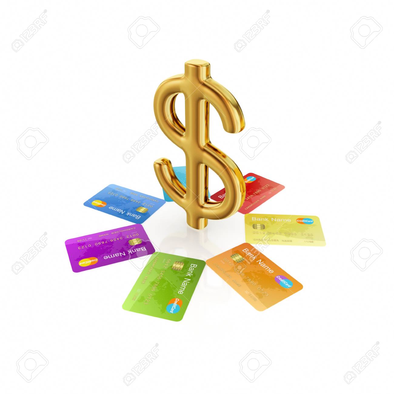 colorful credit cards around