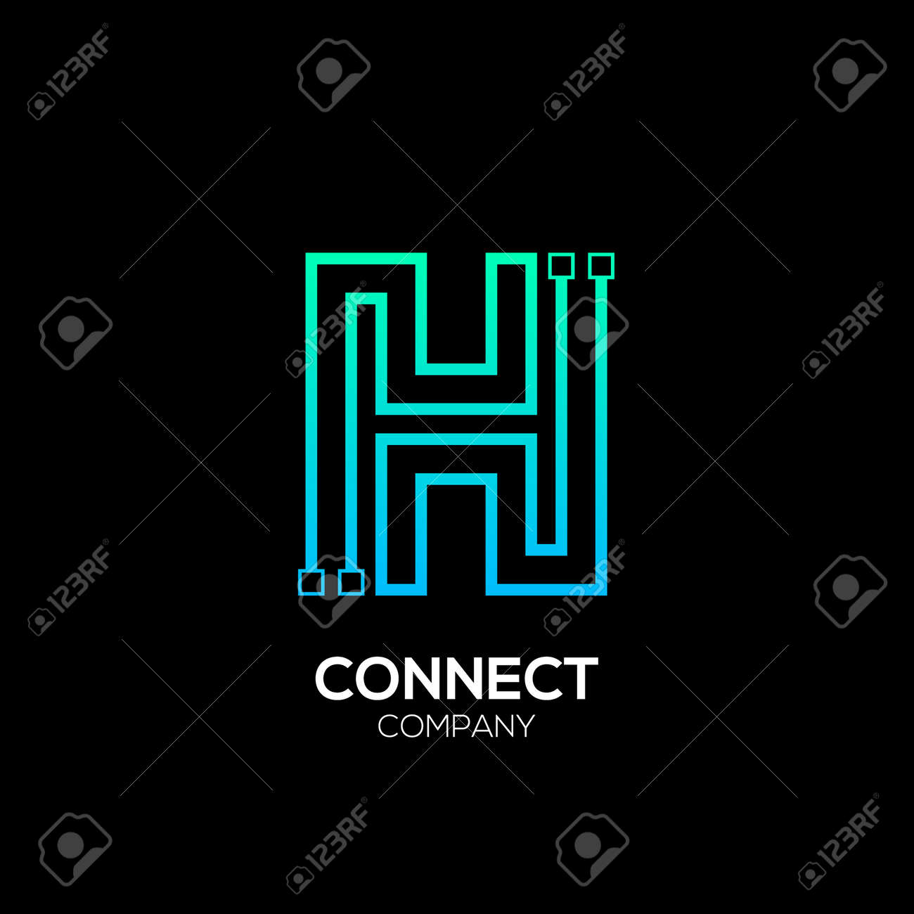 Letter H Logotype Blue And Green Color Technology And Digital Royalty Free Cliparts Vectors And Stock Illustration Image 84733704