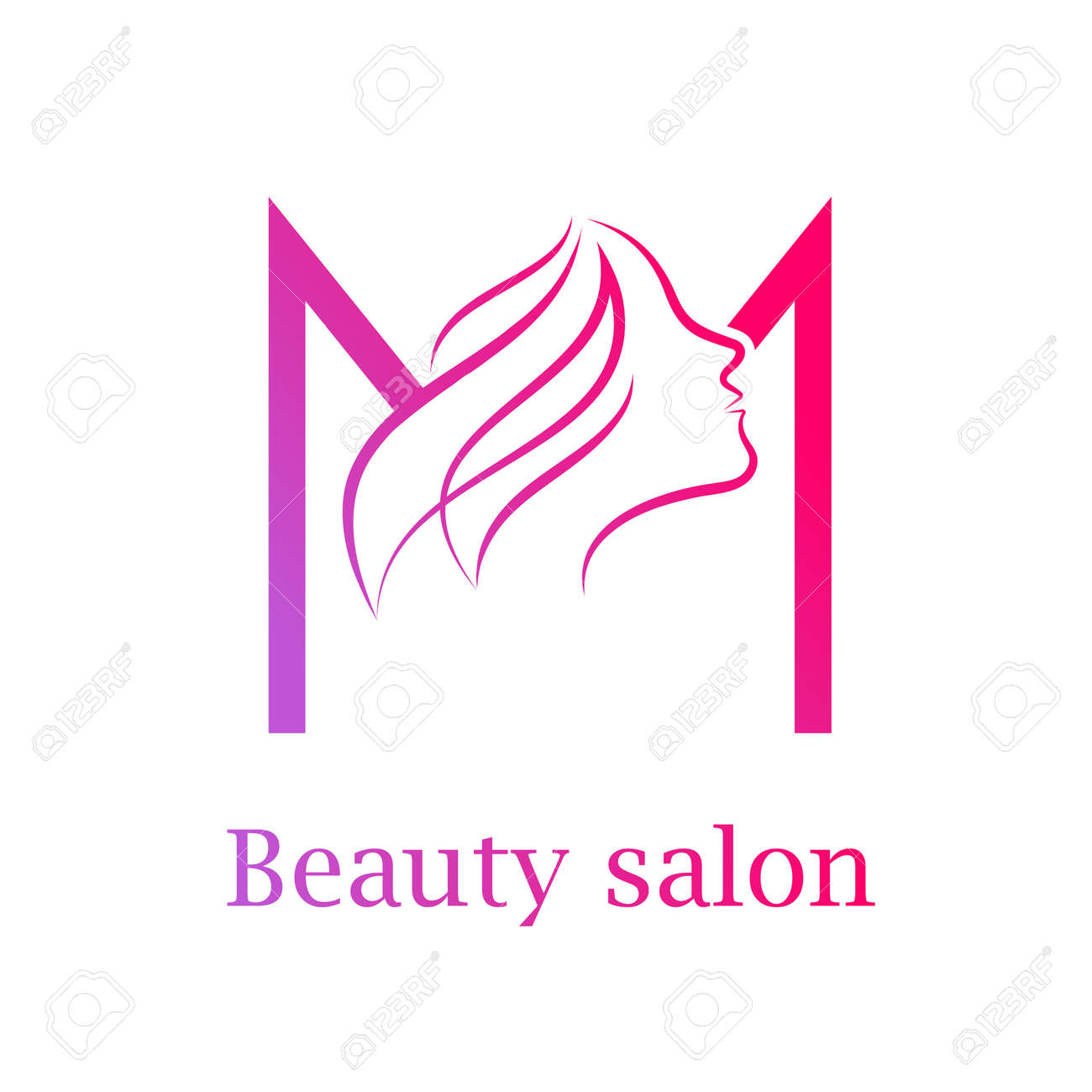 Lettre Abstraite M Logo Modele De Conception De Logo De Salon De Beaute Clip Art Libres De Droits Vecteurs Et Illustration Image